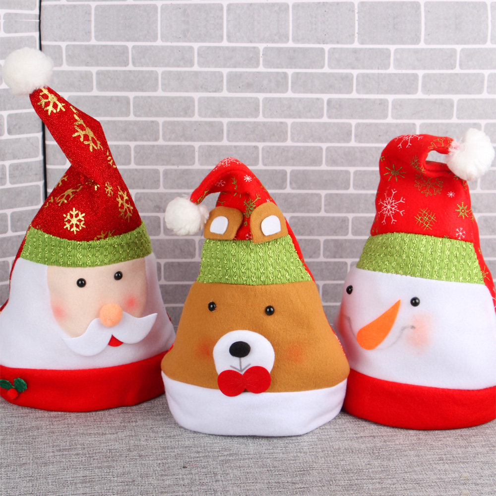 Christmas hat men's girls kindergarten children's sets dressed up as adults Christmas decorations Christmas old man's hat