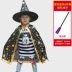 Halloween Áo choàng trẻ em mẫu giáo bé trai và bé gái phù thủy nhỏ nhà ảo thuật quần áo phù thủy trang phục bí ngô 