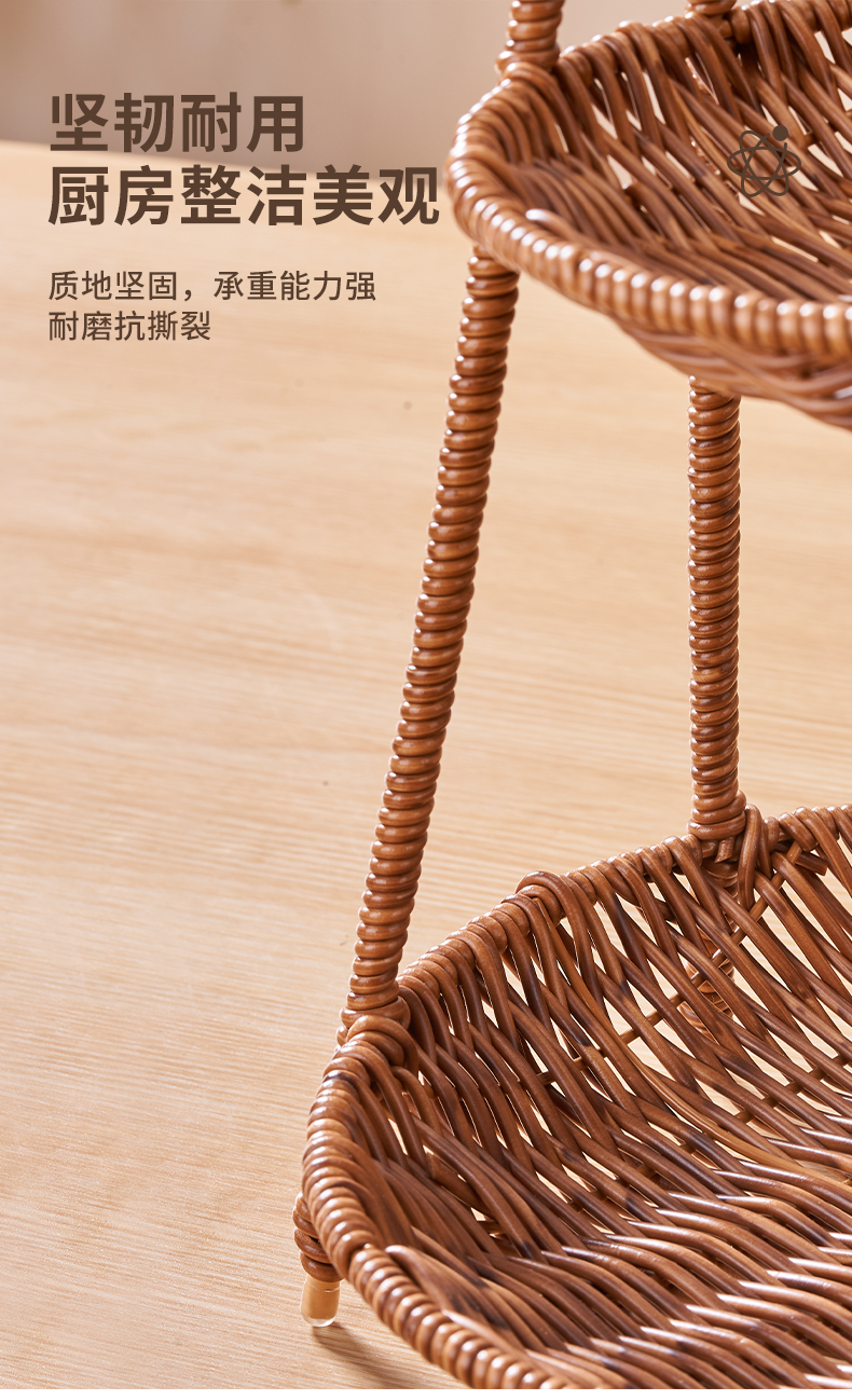 Питание коробки 零食盘点心茶点水果篮仿藤编托盘家用客厅蛋糕面包竹编篮子干果盘