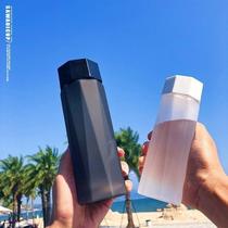 Cup Guys Summer anti-fall plastic with Handcups Frosted Space Cups Outdoor Water Cup Sports Portable Fresh students