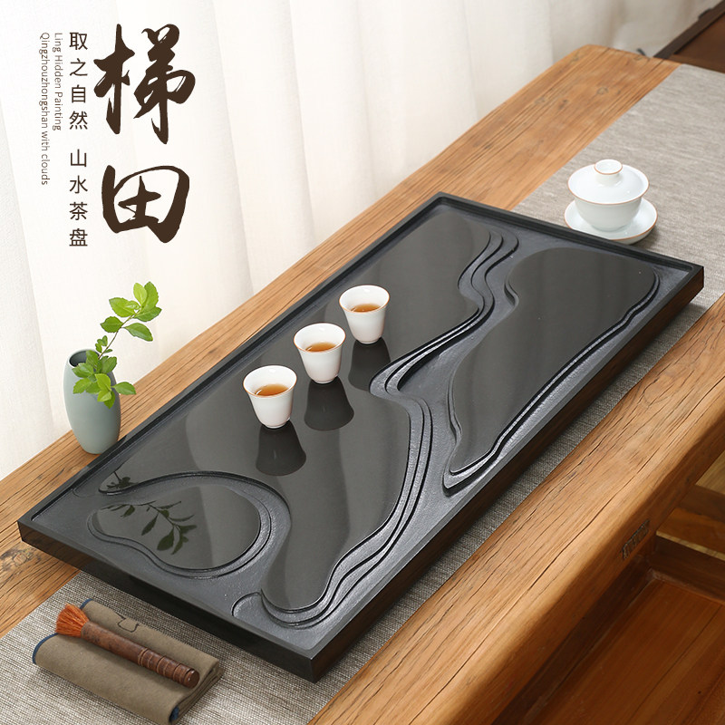 Uginshi Tea Tray Whole Stone Domestic Tea Table Dry Bubble Size Number Modern Tea Sea Brief Yogfu Tea Tray Tea Tray