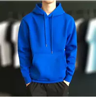 With hood, blue