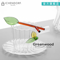 ICHENDORF coffee spoon Stirring spoon Household glass spoon ins wind dessert spoon creative branch long handle spoon