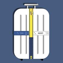 Cartoon cute trolley suitcase straps with one cross straps for men and women plus fixed strapping ropes