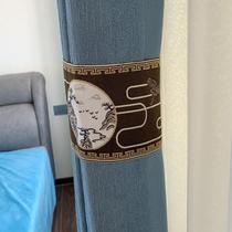 New Chinese style curtain strap storage restraint rope living room bedroom soft decoration fabric curtain buckle pair