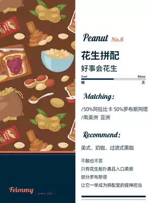 Feimmy Italian Classic No. 6 peanut assembly Italian concentrated hand punch drip filter mocha coffee bean powder 200g