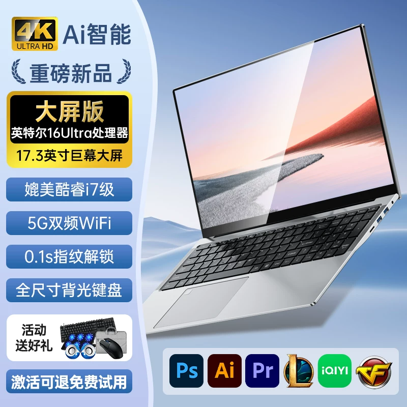 Легкий портативный ультратонкий ноутбук для студентов, процессор Intel Core i7, 15,6 дюйма, бизнес-версия, официальный продукт