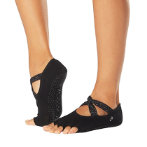 Toesox American yoga socks five-toe non-slip Pilates calf socks new Glimmer