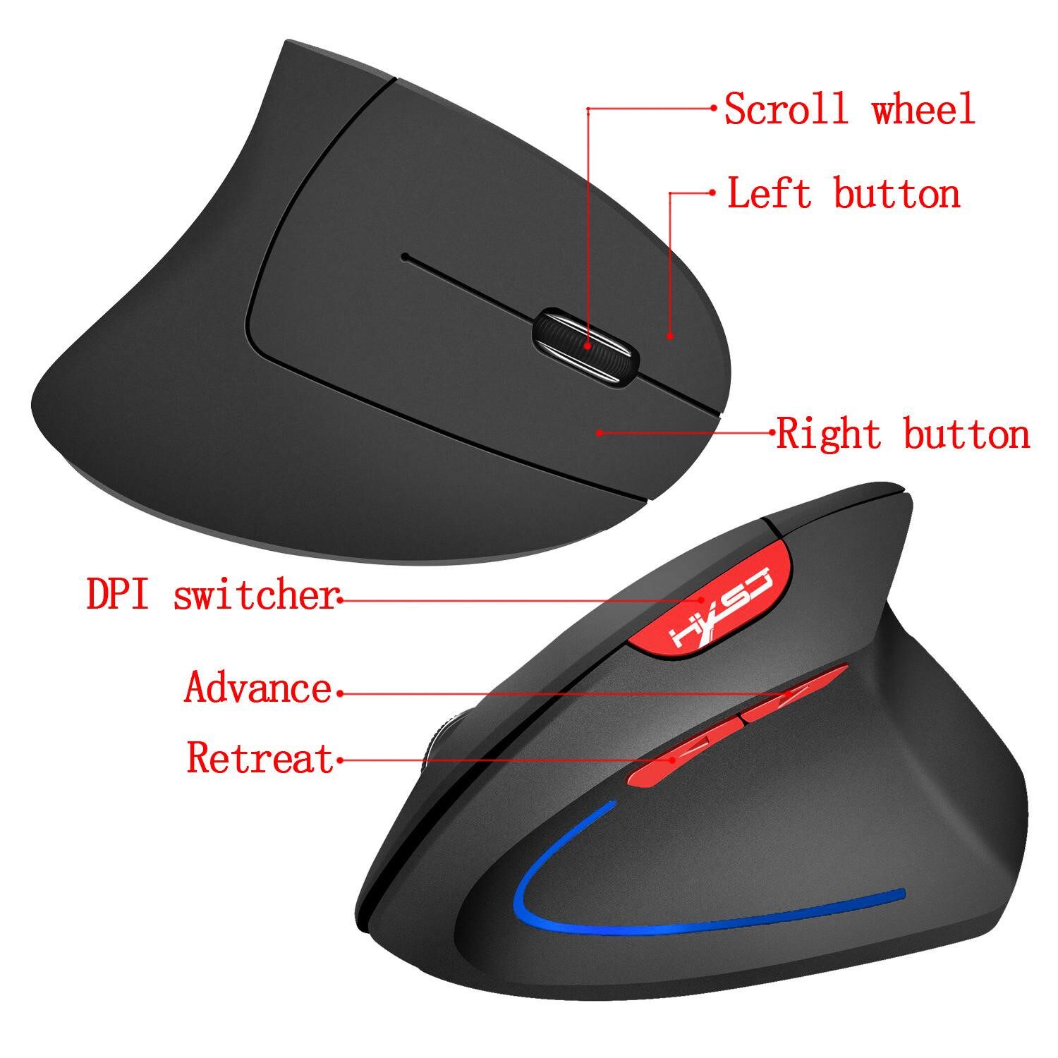 [vertical wireless mouse 2.4ghz ergonomic mouse design 2400dp]