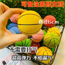 6cm ultra-high elastic mini rubber small basketball decompression hollow elastic ball childrens toys MINI model ornaments