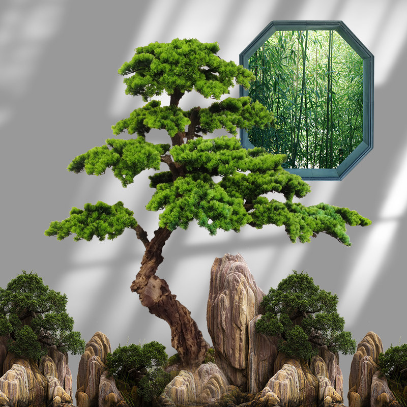 Simulation Pine greet pines Pinewood Pine pine mall Pine Mall Hotel Decorated with Scenic Beauty Pine Landscape Landing Pendulum-Taobao