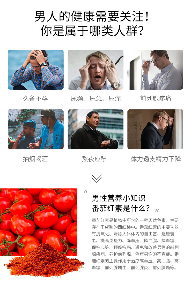 加拿大原装进口 Nordivik 北维克 锯棕榈番茄红素软胶囊 90粒 前列腺保健素 图3