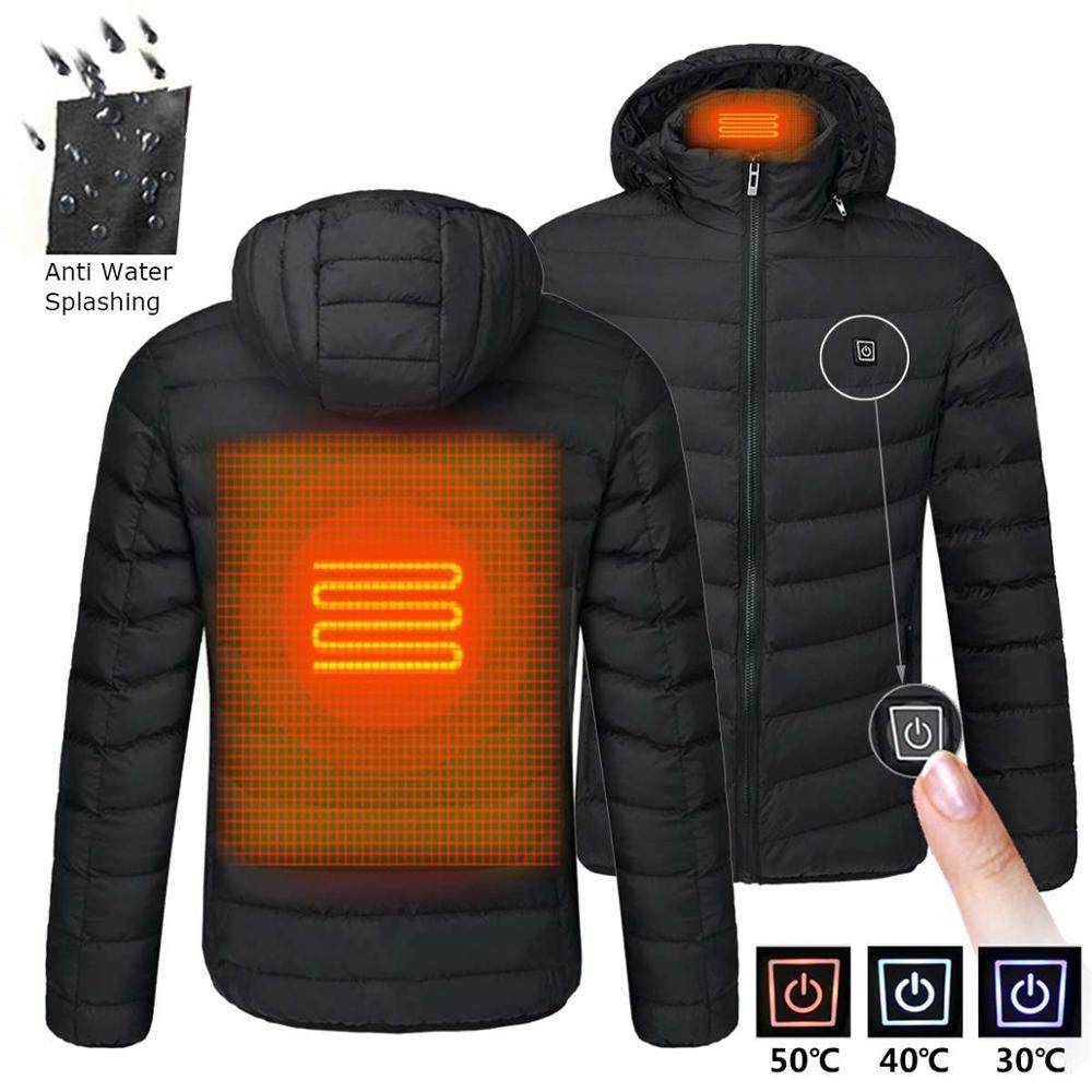 Cross-border Exploits Middle-aged Winter Smart Fever Cotton Clothing USB Charging Heating Cotton Clothes Men's Coats