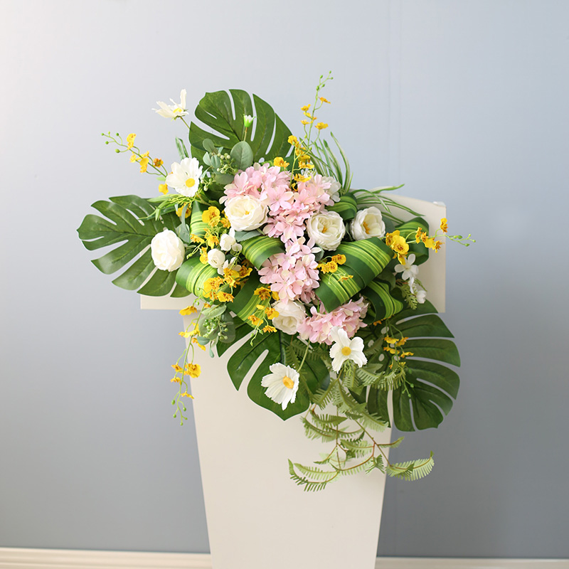 Podium hanging bouquet simulation floral decoration conference table hanging plant silk flower conference table flower arrangement