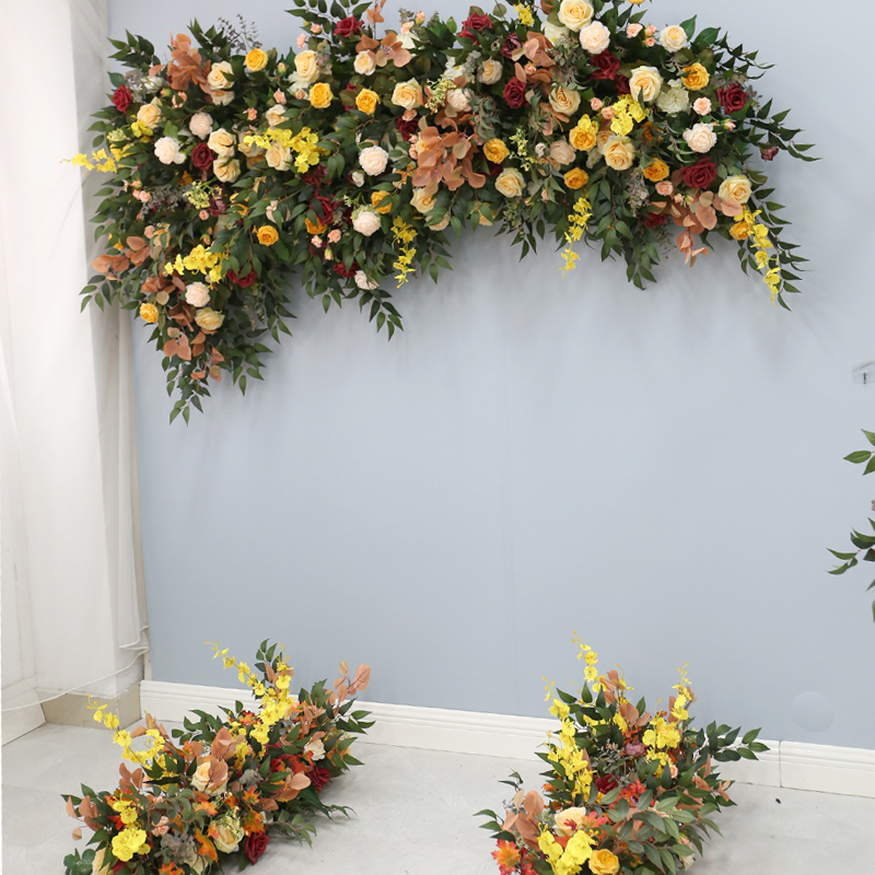 Simulation flower arches hanging flower art wall decoration wedding photography window layout forest department welcome front desk layout flowers