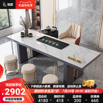 Office Modern Rockboard Tea Table Home Light Lavish Desk Integrated Brief Kung Fu Tea Table Tea Table And Chairs Combination
