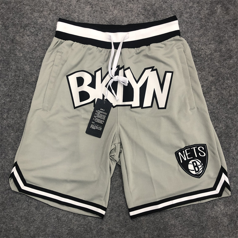 2022 Summer New Breathable Loose Basketball Shorts Brooklyn Nets Irving Gray Training Pants Men's American Style 2022 Summer New Breathable Loose Basketball Shorts Brooklyn Nets Irving Gray Training Pants Men's American Style