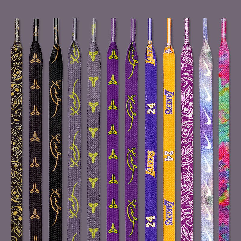 Yumei Double-Layer Black Gold Orange Purple Shoelaces Suitable for Kobe 5 24 Purple Gold Lakers Kobe Mamba Hall of Fame Shoelaces Yumei Double-Layer Black Gold Orange Purple Shoelaces Suitable for Kobe 5 24 Purple Gold Lakers Kobe Mamba Hall of Fame Shoelaces