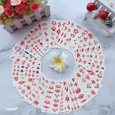 Children's eyebrow applique front sticker bride costume forehead print Hanfu ancient baby tattoo sticker durable waterproof