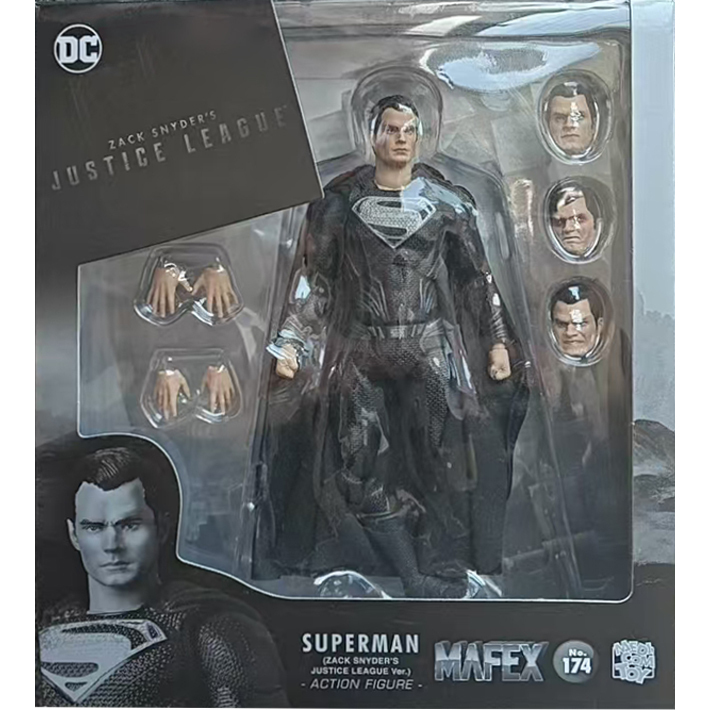 Medicom Toy Mafex 1/12 Dc Zack Snyder Edition Black Superman Action Figure Medicom Toy Mafex 1/12 Dc Zack Snyder Edition Black Superman Action Figure