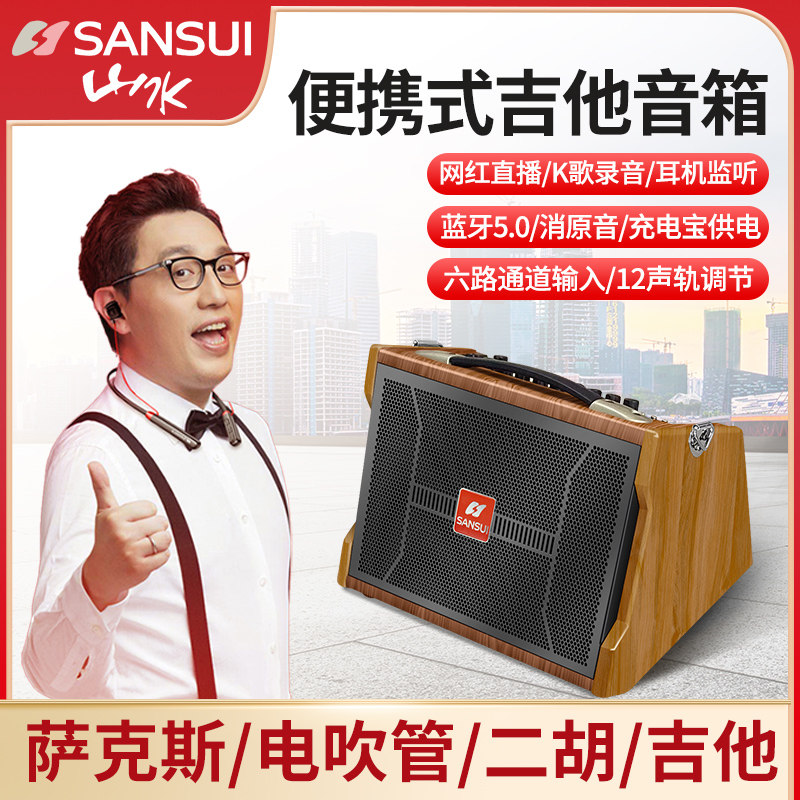 Landwater D61 Electric tube folk ballad guitar music music can be portable outdoor singing and selling live speaker