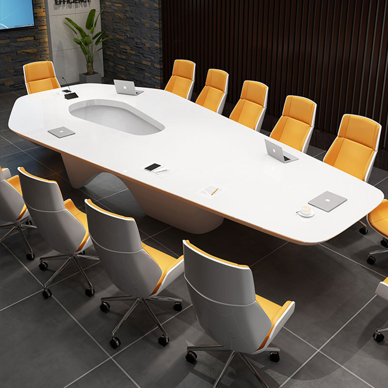 Minima Large Conference Table Prismatic Long Table Anomalous Meeting Room Table Baking Varnish White Training Negotiate Table Customisation