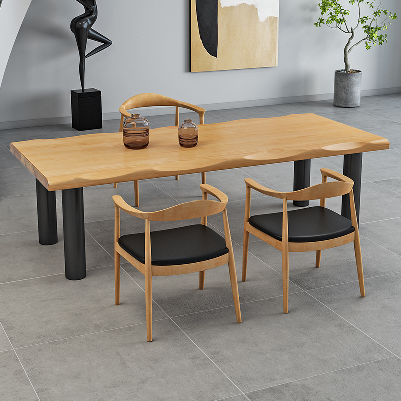 Nordic Loft Solid Wood Meeting Table Minima Strip Negotiation Table Office Desk Desk Desk Desk Desk Desk Desk Desk Desk Desk Desk