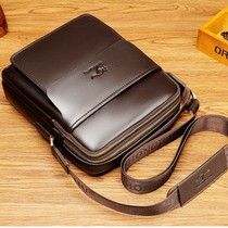 Fashionable casual mens bag shoulder bag small hanging bag mens crossbody bag backpack soft leather cowhide business genuine leather bag