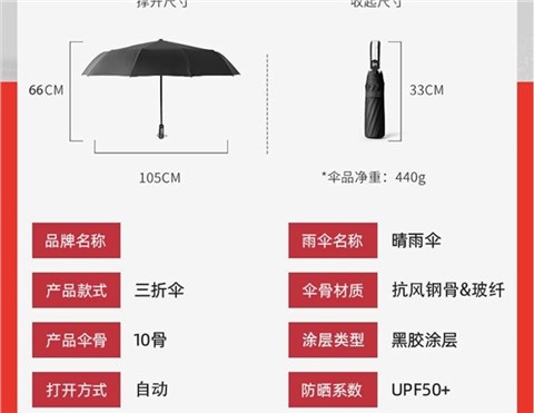 折叠全自动雨伞男大号两用晴雨伞女学生太阳