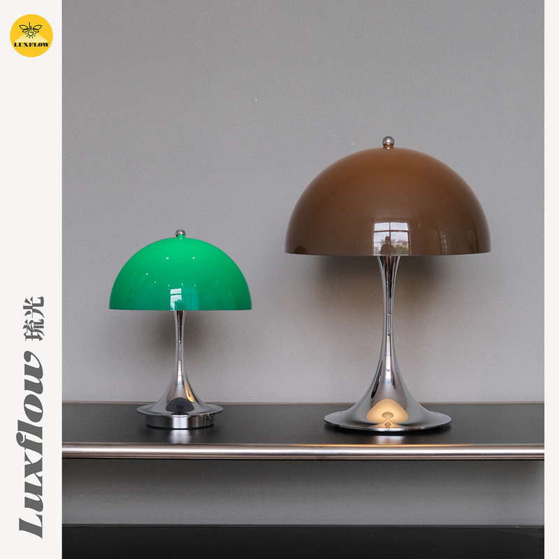 Luminous Danish Pandora Mushroom Rechargeable Table Lamp Portable Dimmable Nordic Living Room Study Bedroom Bedside Table Lamp
