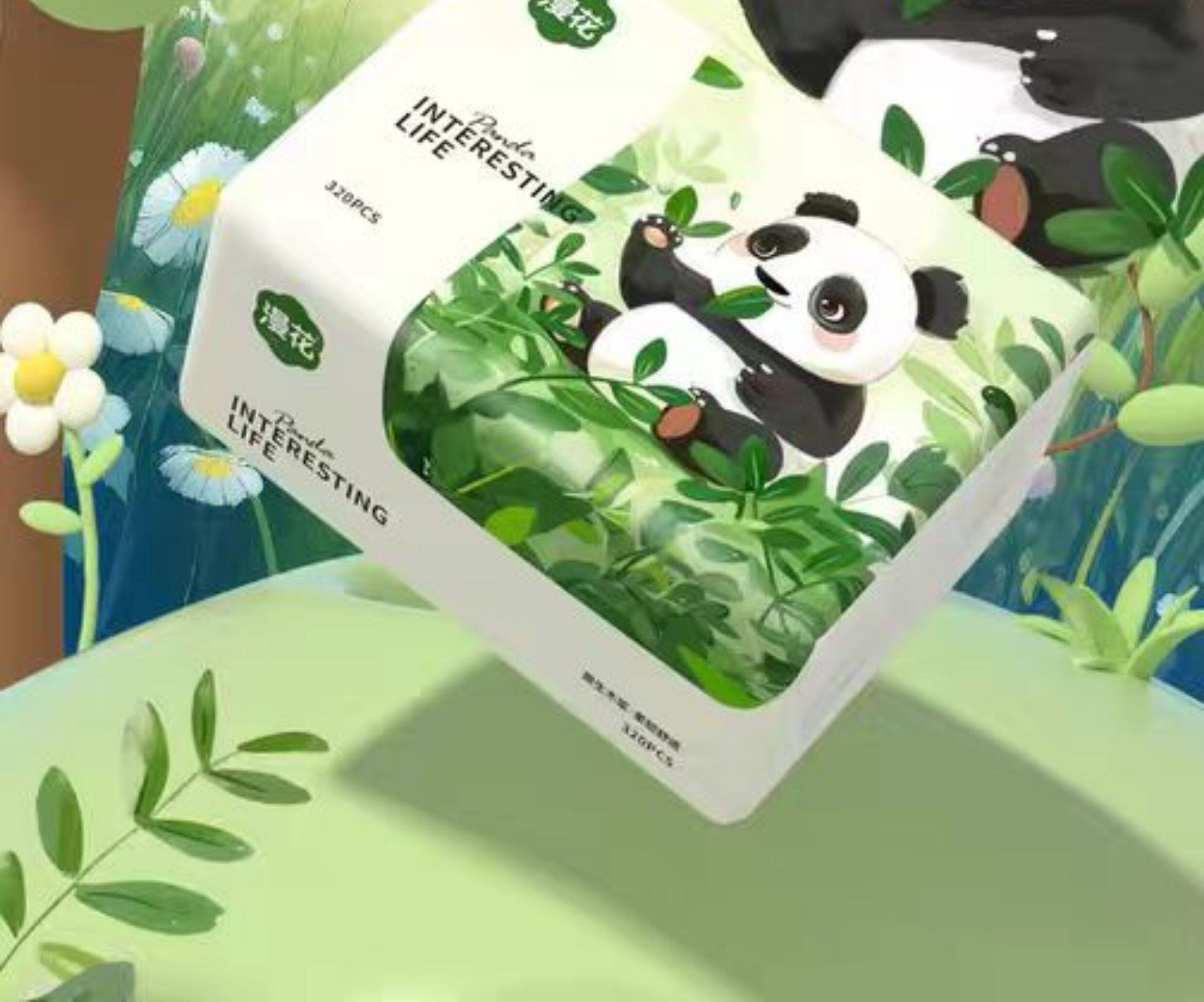 安享好物 安享A级抽纸-漫花熊猫抽纸 国标