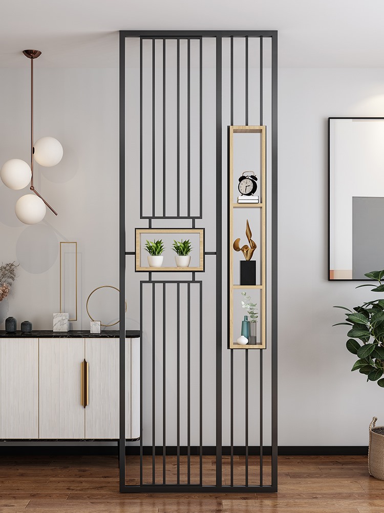 Nordic light extravagant screen minimalist entrance to the family of the Shuangguan Tie Art Deco Dining Room Wash Terrace Hollowed-out Shelve Shelf Partition Wall
