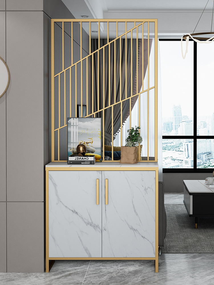 Light Extravagant Living Room Genguan Cabinet Starter Shoes Cabinet Integrated Small Family Modern Net Red Iron Art Screen Partition Decoration Custom