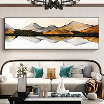 Modern living room decorative painting Sofa background wall hanging painting New Chinese landscape painting Hand-painted three-dimensional oil painting Stone mural