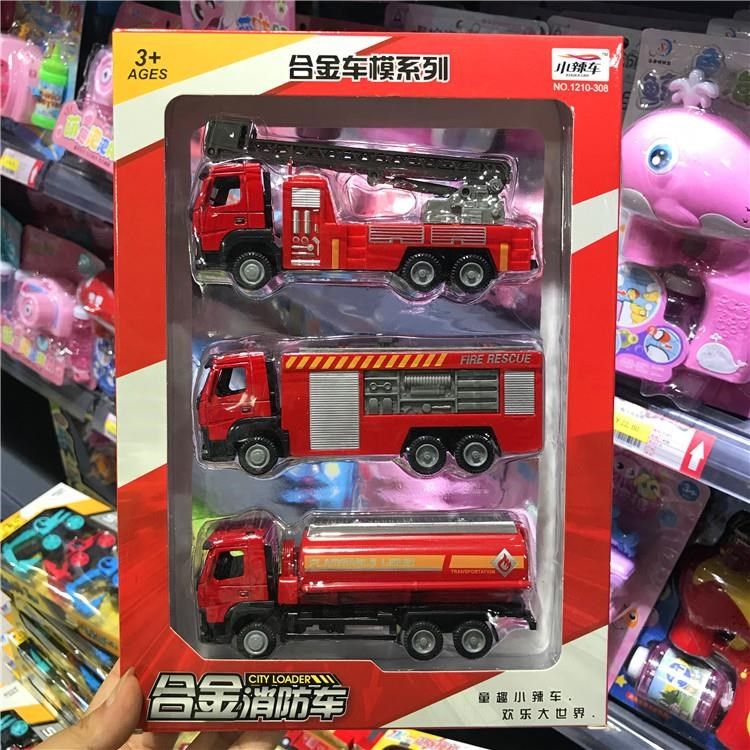 Children's toy car boy car model alloy engineering vehicle suit cement mixer fire truck sanitation vehicle
