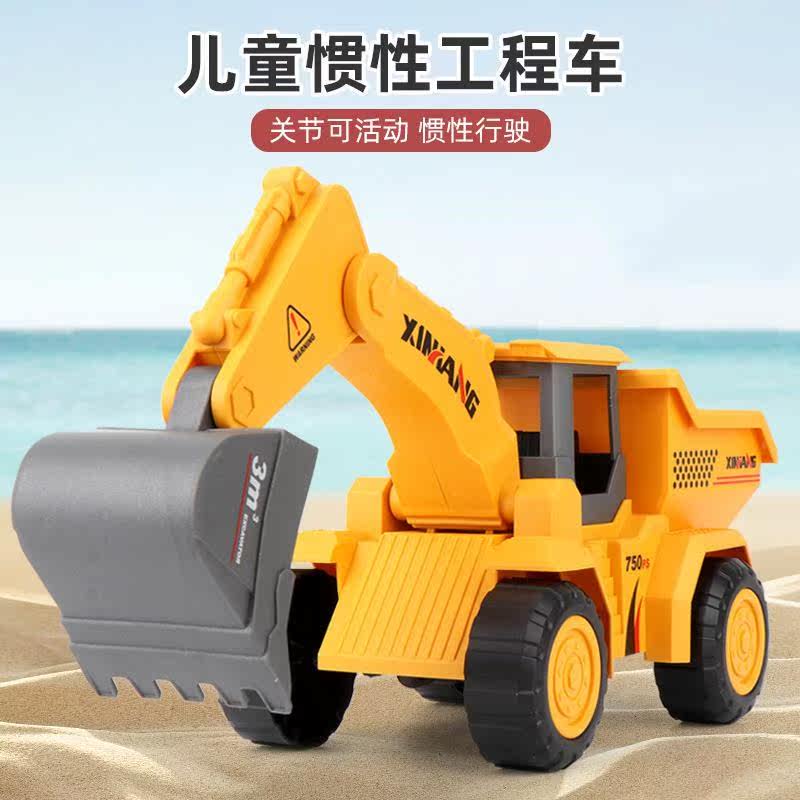 Engineering Vehicle Excavator Toy Excavator Boy Bulldozer Large Children Toy Car Inertia 2021 Set