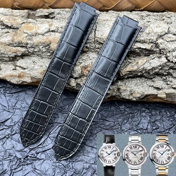 Suitable for Cartier Watch Straps, Men's Genuine Leather Original Leather Watch Straps, Women's Replacement Tank Straps, Cartier Blue Balloon Watch Straps