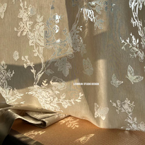 Floras avec le même style Romantique Hollowed-out personnes Salle de vie Yarn Curtain Retro Teenage Girl Bedroom Dreamy Lace Curtains