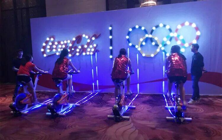 Net Red Interactive bicycle Mall celebration warm-up props power generation bicycle popcorn marshmallow juicer