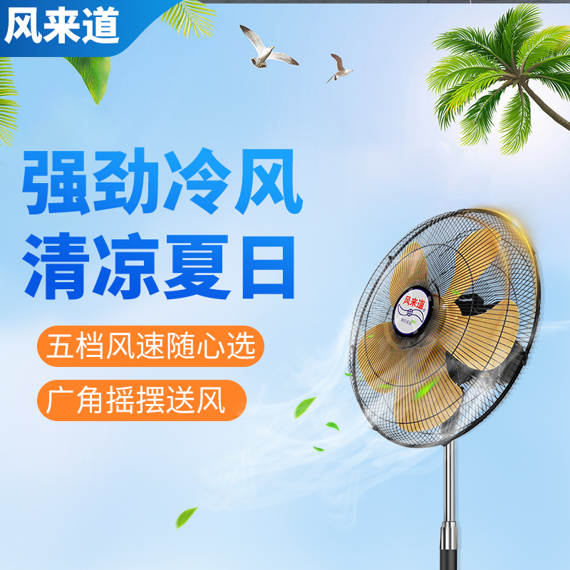 Fenglaidao 18-inch floor fan shaking head floor fan high-power 20-inch wall-mounted fan restaurant shopping mall home