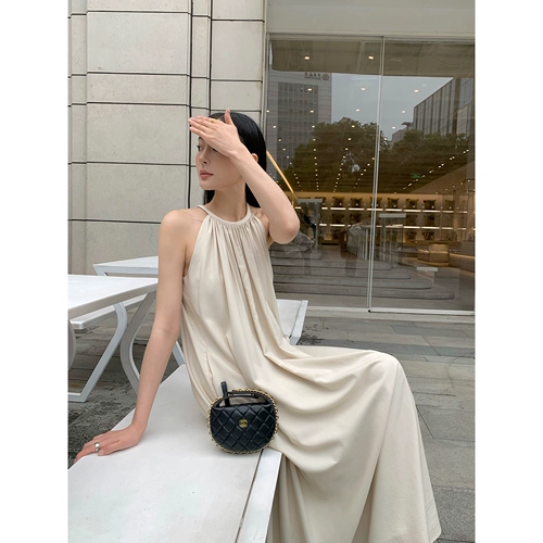 Zhou Miao Zhoumiao 100 Laiser Wanging Neck Camisole Платья, плиссированная слабая юбка детей