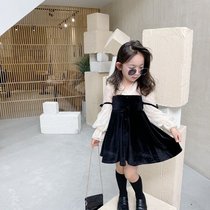 TAO CATkids girl dress 2021 new foreign style autumn childrens clothing little girl socialite princess dress