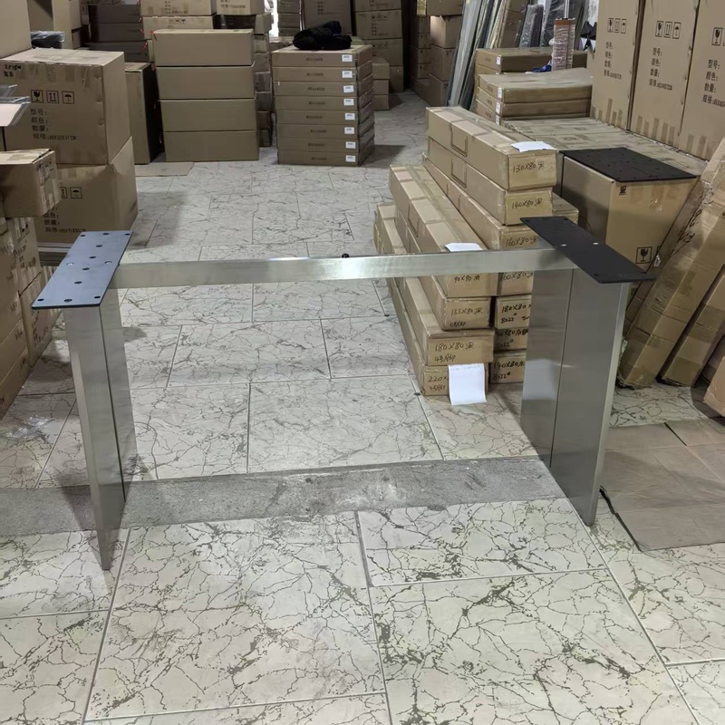Metal Table Legs, Brushed Stainless Steel Table Legs, Suitable for Solid Wood, Slate, Marble, Ultra-Crystal Luxury Stone
