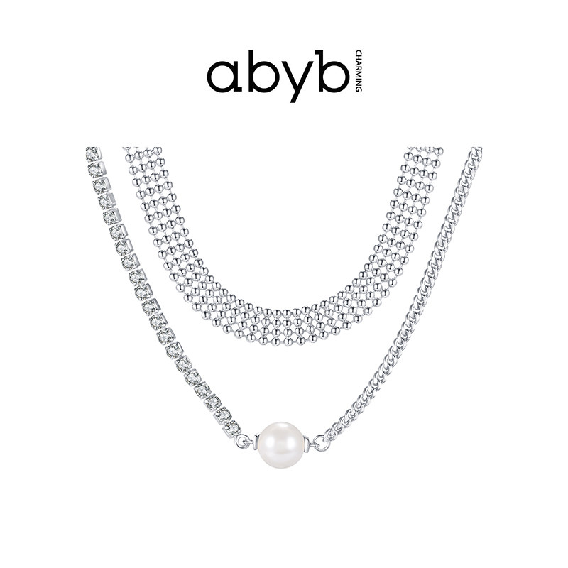 abyb charming pearl necklace light luxury niche cold Feng Xingqing necklace net celebrity personality trendy collarbone chain