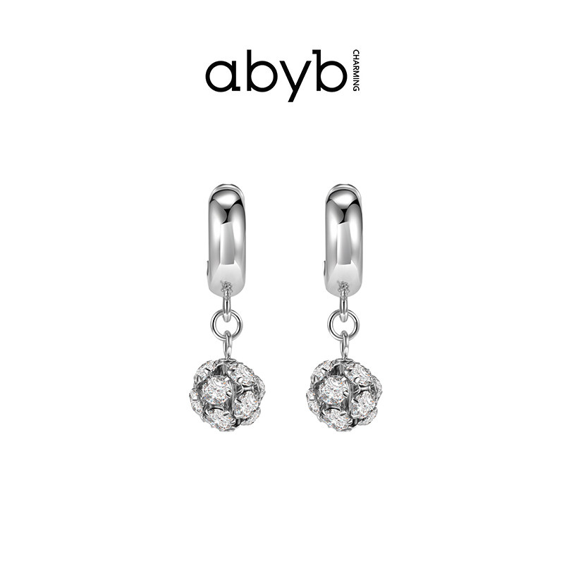 abyb charming disco flash diamond circle small earrings short ear buckles all-match trendy cool wind earrings women