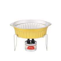 Family small hot pot pot disposable heatable take-out packaging box outdoor camping cassette stove aluminum foil tin foil pot