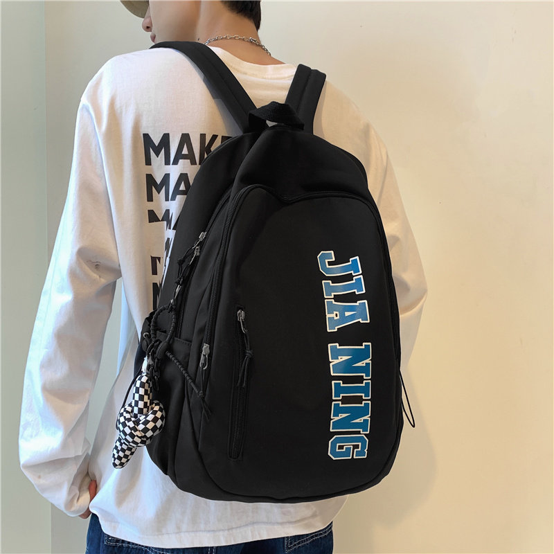 Bookbag male junior middle school students in Tide Japanese college students casual bag bag cool travel bag bag
