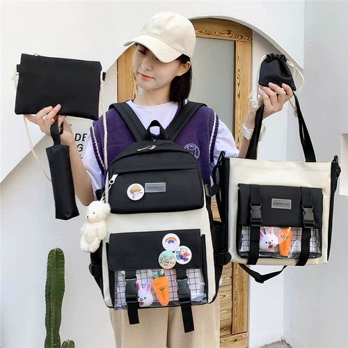 Ранец, свежая милая сумка через плечо, вместительный и большой рюкзак, для средней школы