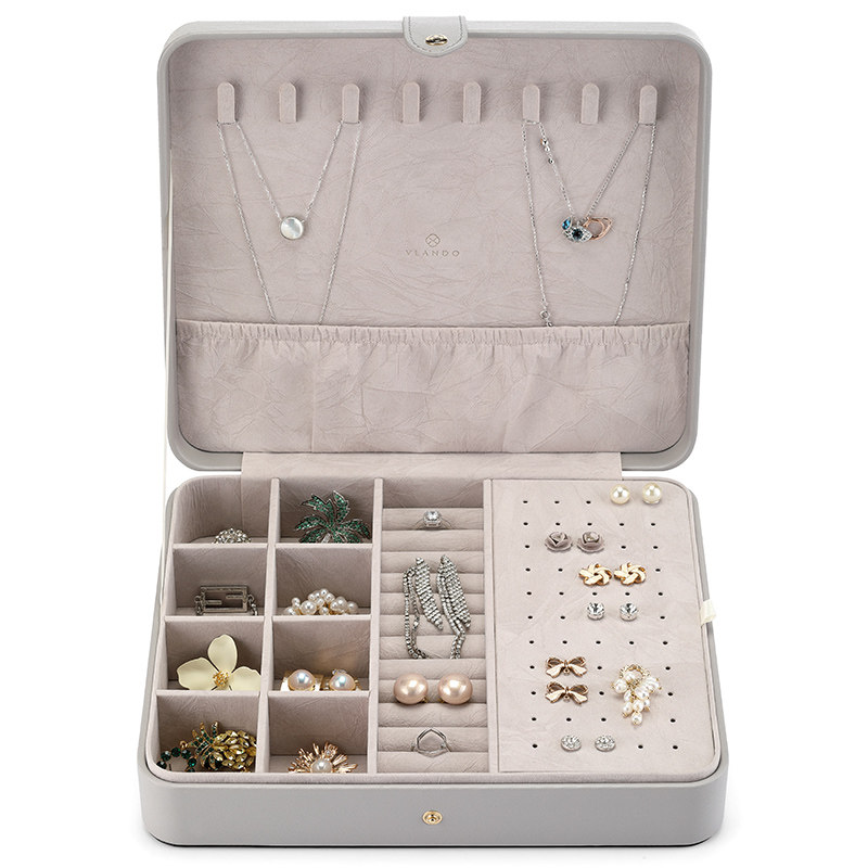 Jewelry box anti-oxidation ins wind studring earrings necklace hair ornament bracelet bracelet jewelry jewelry storage box large capacity