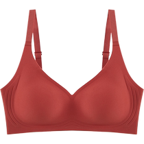 Xingmian zodiac year underwear womens soft support small breasts gathering no steel ring seamless wedding red bra